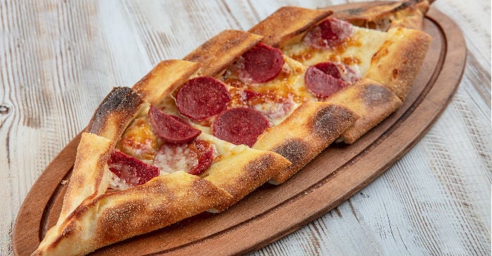 Pita with Cheese and Sausage
